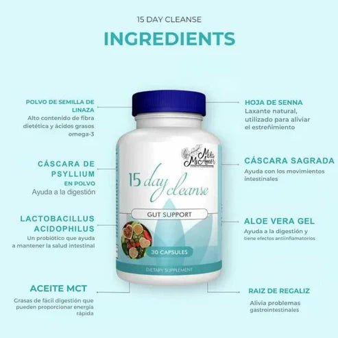 COMPRE 1 LLEVA 2 - 15 Day Cleanse-Limpieza de 15 Dias™✅ + 🎁 Recetario Como cuidar La Limpieza